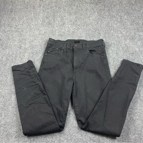 MOTHER Women’s The Diamond Swooner Wash: Not Guilty Black skinny Jeans size 30 - Picture 2 of 13